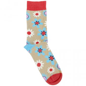 Doris & Dude Sand Flowers Bamboo Socks - UK 3-7