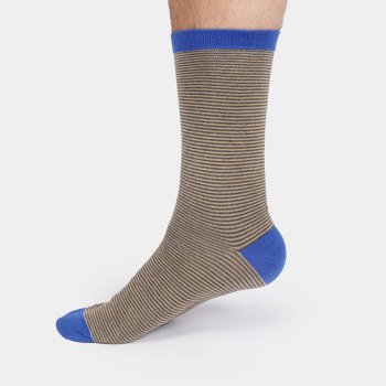 Thought Modal Stripe Crew Socks - Sand Yellow - UK7-11