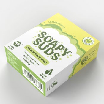 ecoLiving Soapy Suds Soap - Lemongrass Body Bar - 100g