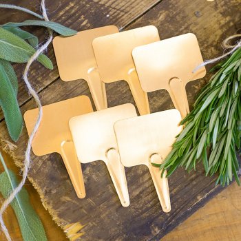 Copper Plant Labels - Set of 6