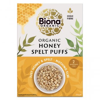 Biona Organic Spelt Honey Puffs - 200g