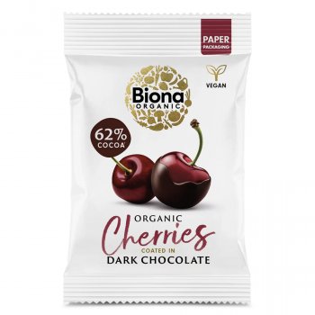 Biona Organic Dark Chocolate Coated Cherries - 45g