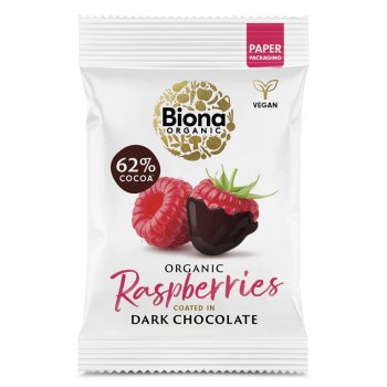 Biona Organic Dark Chocolate Raspberries - 45g