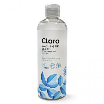 Clara Concentrated Washing Up Liquid Unscented - 500ml