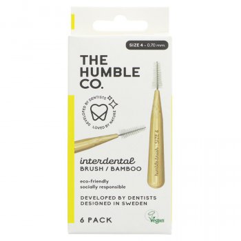 The Humble Co. Interdental Brush - Yellow - 4 - Pack of 6