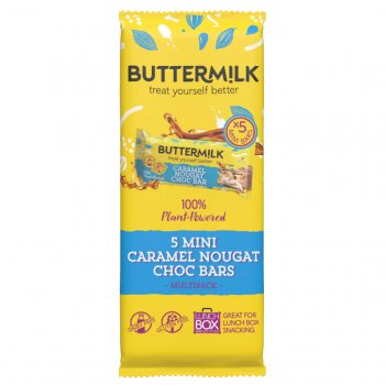 Buttermilk Mini Caramel Nougat Choc Bars - 5 x 25g