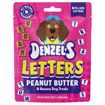 Denzel's Letters - Peanut Butter & Banana Dog Treats - 90g