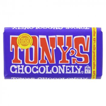 Tony's Chocolonely Dark Milk Chocolate with Pretzel and Toffee - 90g