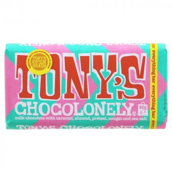 Tony's Chocolonely 'Everything Bar' - Seasalt Almond Pretzel - 90g