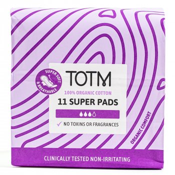 TOTM Organic Cotton Super Pads - Pack of 11
