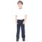 Boys Slim Fit School Trousers With Adjustable Waist - Navy - 3yrs Plus