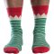 Doris & Dude Green Stripe Christmas Bamboo Socks - UK7-11
