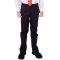 Boys Classic Fit School Trousers With Adjustable Waist - Black - 7yrs Plus