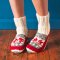 Womens Snowflake Lined Slipper Socks