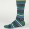 Thought Olive Green Watson Stripe Bamboo Socks - UK7-11