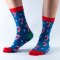 Doris & Dude Christmas Blue Candy Bamboo Socks - UK3-7