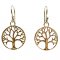 Fair Trade Gold Coloured Tree of Life Earrings
