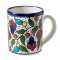 Floral Colourful Hand Painted Ceramic Floral Mug - Navy