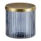 Valeska Recycled Glass Storage Pot - Grey Smoke