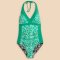 White Stuff Recycled Sunshine Reversible Swimsuit - Green