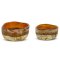 Janka Glass Tealights - Dark Amber - Set of 2