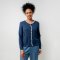 Lily & Me Lucy Cardigan Scallop Edge - Navy & White