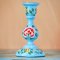 Large Hand Painted Kashmiri Candlestick - Turquoise