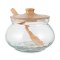 Kali Round Storage Jar - Natural & Clear