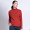 Nomads Organic Rib Polo Neck Top - Rust