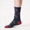 Thought Woodland Stag Organic Cotton Crew Socks - Navy Blue - UK7-11