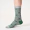 Thought Flying Stripe Bamboo Crew Socks - Grey Marl - UK7-11