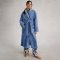 White Stuff Clover Cosy Dressing Gown - Light Blue