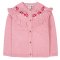 Frugi Pink Romi Ruffle Cardigan