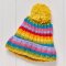 Rainbow Stripe Knitted Bobble Hat