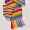 Rainbow Stripe Knitted Scarf