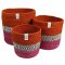 Respiin Jute Zigzag Basket Set - Fire