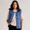 White Stuff Maxine Recycled Button Up Tank Top - Mid Blue