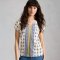 White Stuff Nelly Notch Fairtrade Tee - White Multi