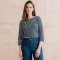 Lily & Me Monica 3/4 Stripe Top - Navy