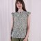 Nomads Frill Shirt Printed Top - Verdant
