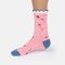 Thought Flying Kites Bamboo Frill Crew Socks - Cherry Blossom Pink - UK4-7
