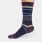 Thought Variated Stripe Bamboo Crew Socks - Brown - UK7-11