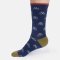 Thought Simple Bike Bamboo Crew Socks - Midnight Blue - UK7-11
