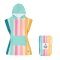 Dock & Bay Kids Poncho - Coastal Candy - 3-5y