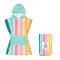 Dock & Bay Kids Poncho - Coastal Candy - 6-10y