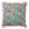Sanganeri Block Printed Cushion Cover - Sea Green