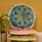Bohemia Mandala Embroidered Cushion - Turquoise