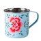 Chrysanthemum Hand Painted Mug - Blue