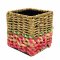 Munja & Reclaimed Sari Fabric Plant Pot - Small