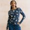 Lily & Me Monica Top - Botanical Study - Navy
